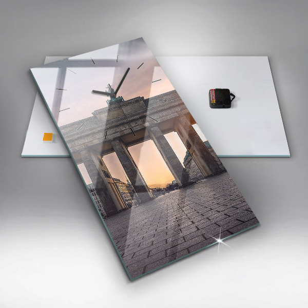 Vertical wall clock Brandenburg Gate