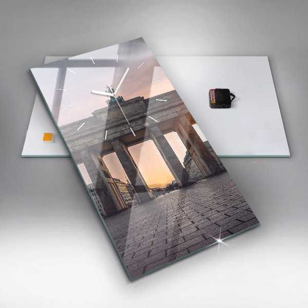 Vertical wall clock Brandenburg Gate