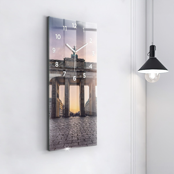 Vertical wall clock Brandenburg Gate