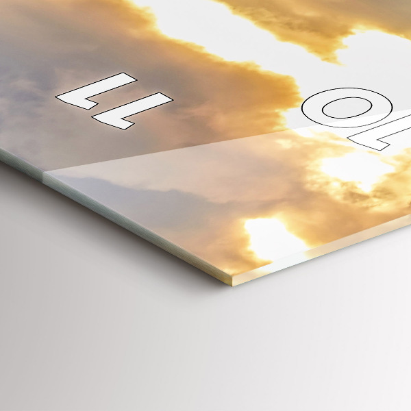 Vertical wall clock Landscape with forests