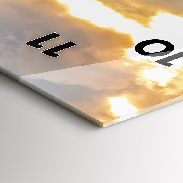 Vertical wall clock Landscape with forests