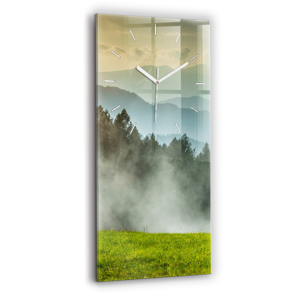 Vertical wall clock Mountain landscape