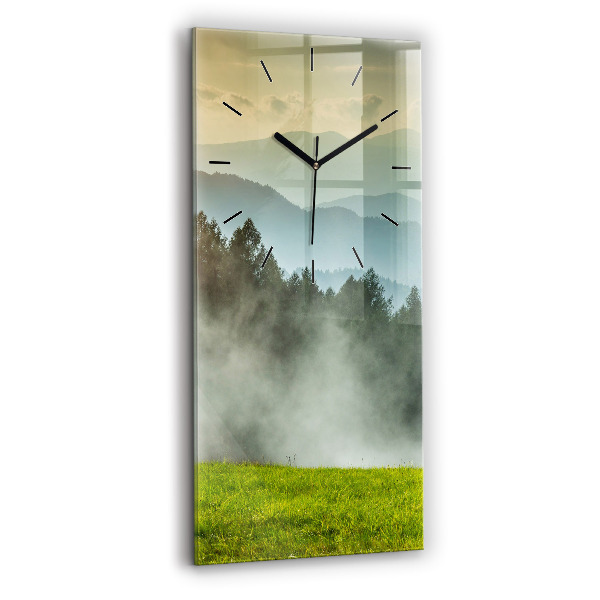 Vertical wall clock Mountain landscape
