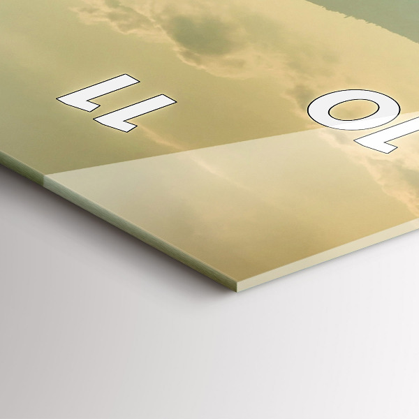 Vertical wall clock Mountain landscape