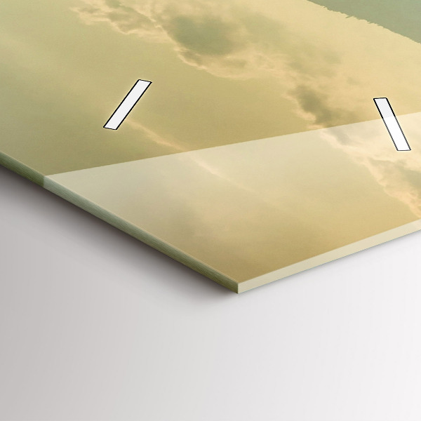 Vertical wall clock Mountain landscape