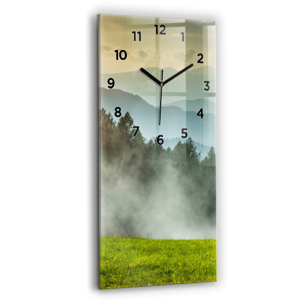 Vertical wall clock Mountain landscape