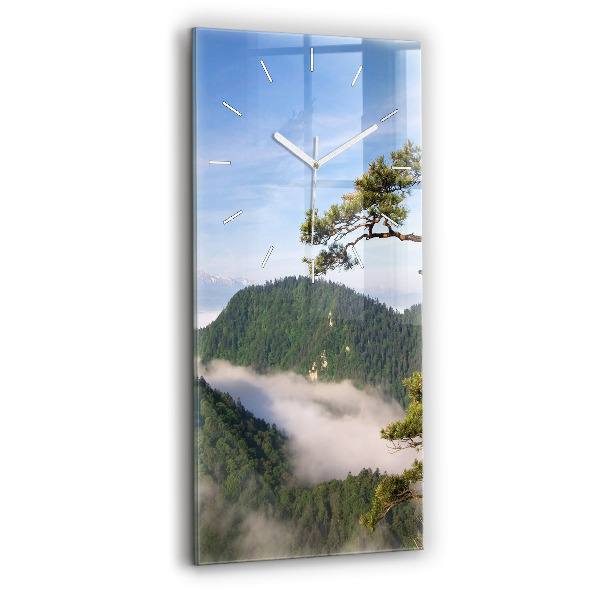 Vertical wall clock Sokolica Peak in the Pieniny Mountains