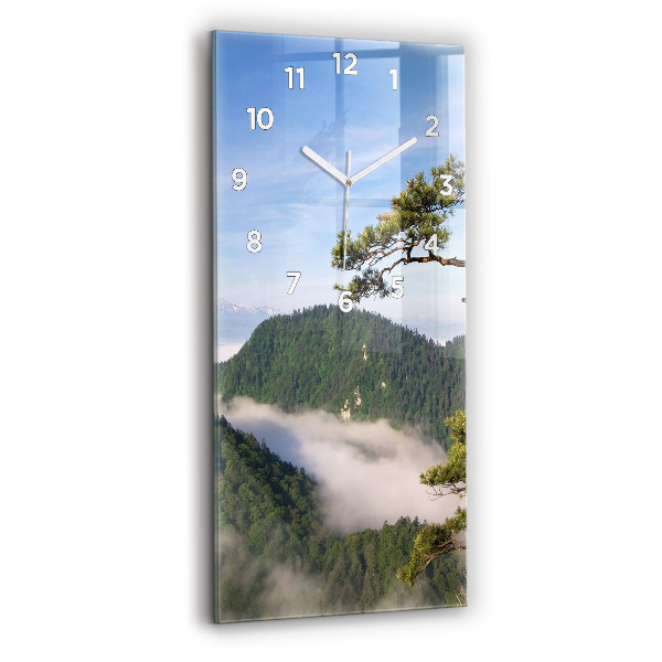 Vertical wall clock Sokolica Peak in the Pieniny Mountains