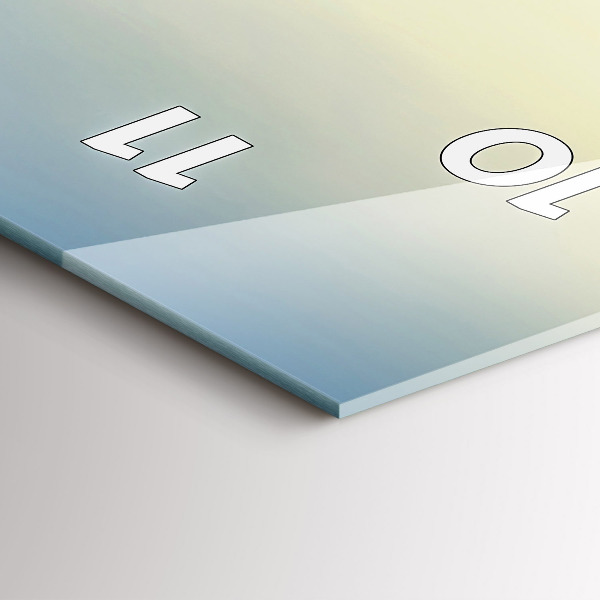 Vertical wall clock Sunset over the mountains