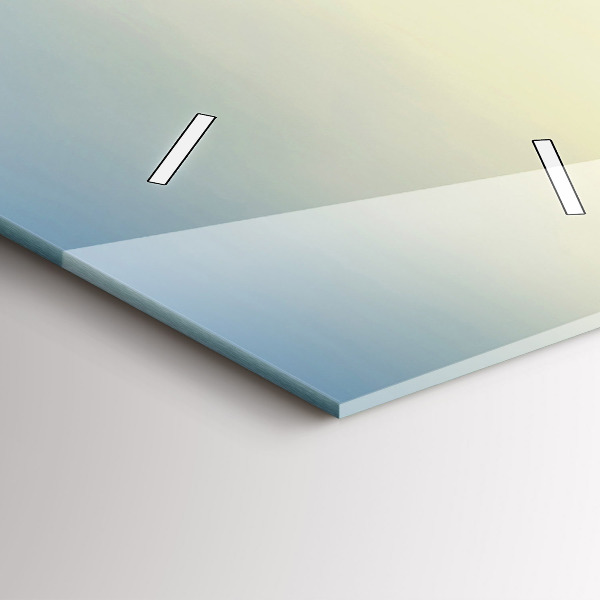 Vertical wall clock Sunset over the mountains