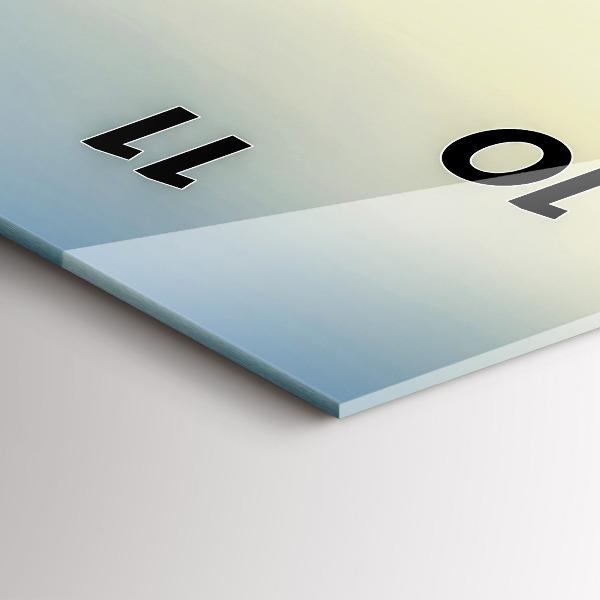 Vertical wall clock Sunset over the mountains