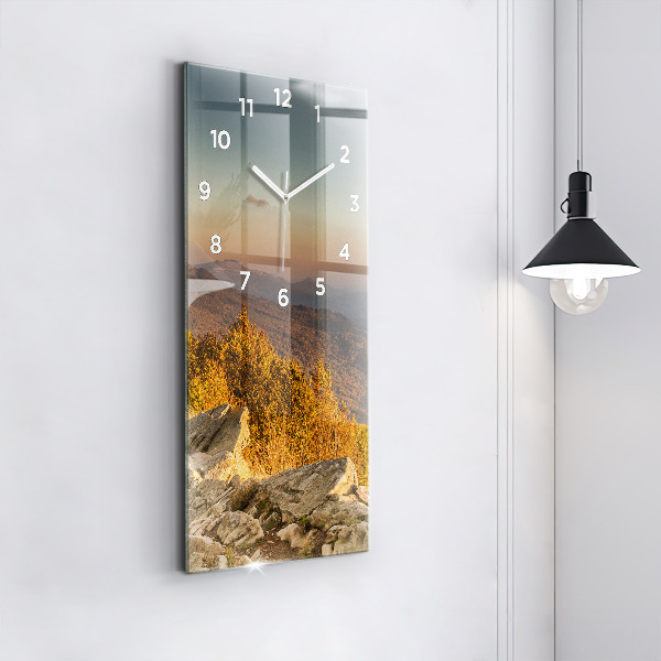 Vertical wall clock Bieszczady Mountains