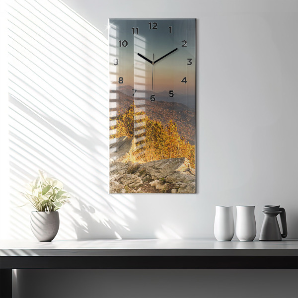 Vertical wall clock Bieszczady Mountains