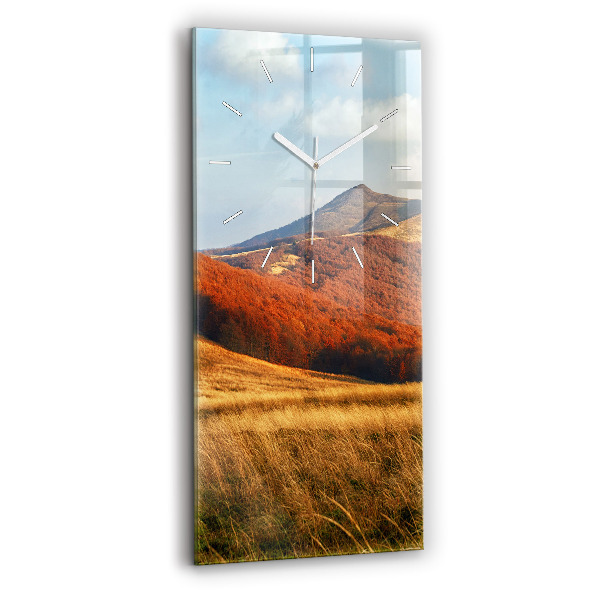 Vertical wall clock Mountain landscape