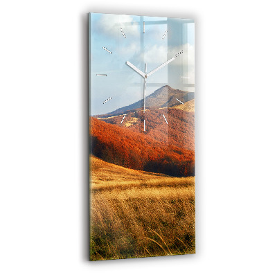 Vertical wall clock Mountain landscape