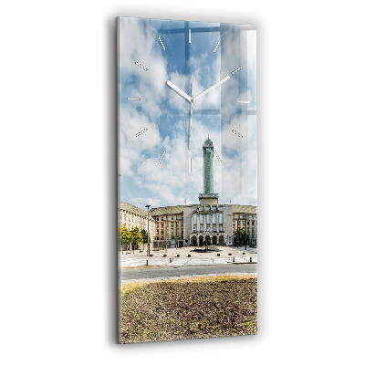 Vertical wall clock Panorama of the city of Ostrava