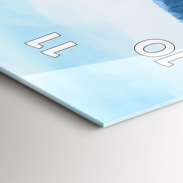 Vertical wall clock Panorama of the city in winter