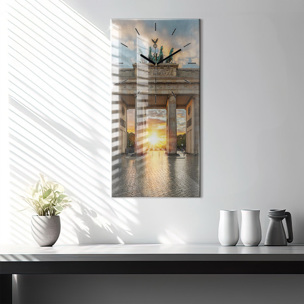 Vertical wall clock Brandenburg Gate in Berlin