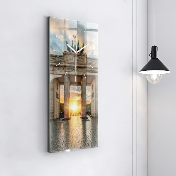 Vertical wall clock Brandenburg Gate in Berlin