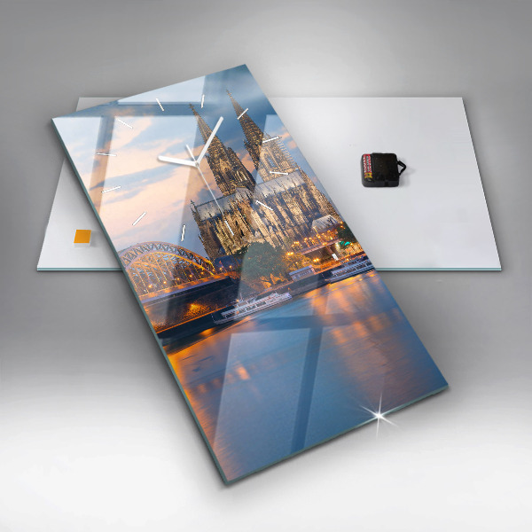 Vertical wall clock View of the town hall