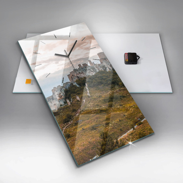 Vertical wall clock Spiš Castle in Slovakia