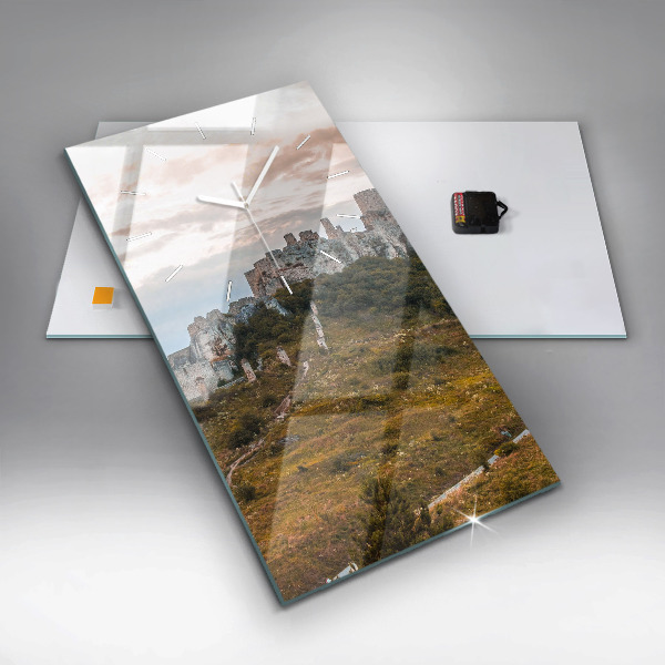 Vertical wall clock Spiš Castle in Slovakia