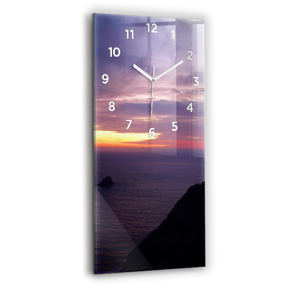 Vertical wall clock Stone head