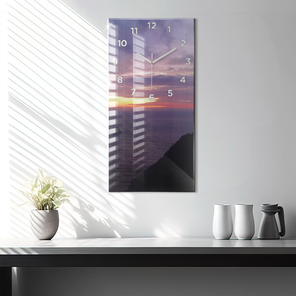 Vertical wall clock Stone head
