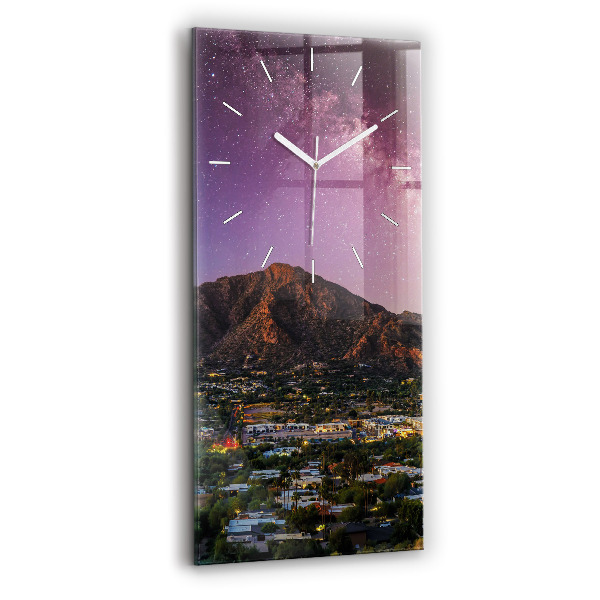 Vertical wall clock Mountain Landscape