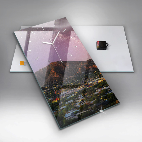 Vertical wall clock Mountain Landscape