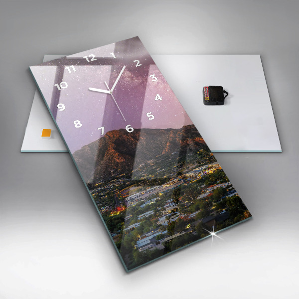 Vertical wall clock Mountain Landscape
