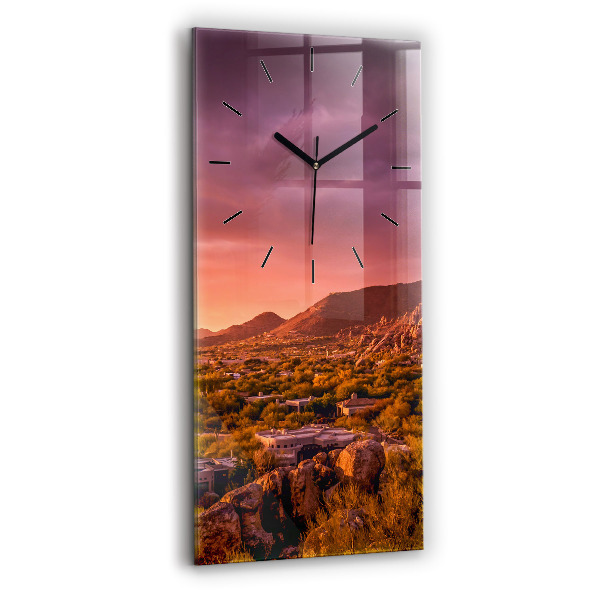 Vertical wall clock North Scottsdale Sunset