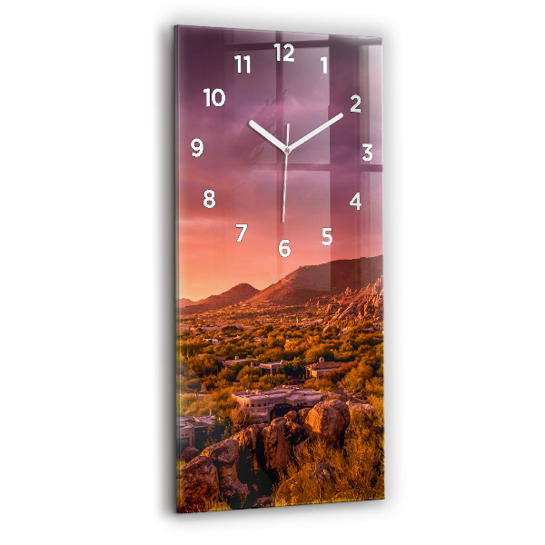 Vertical wall clock North Scottsdale Sunset