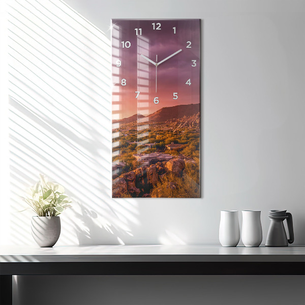Vertical wall clock North Scottsdale Sunset