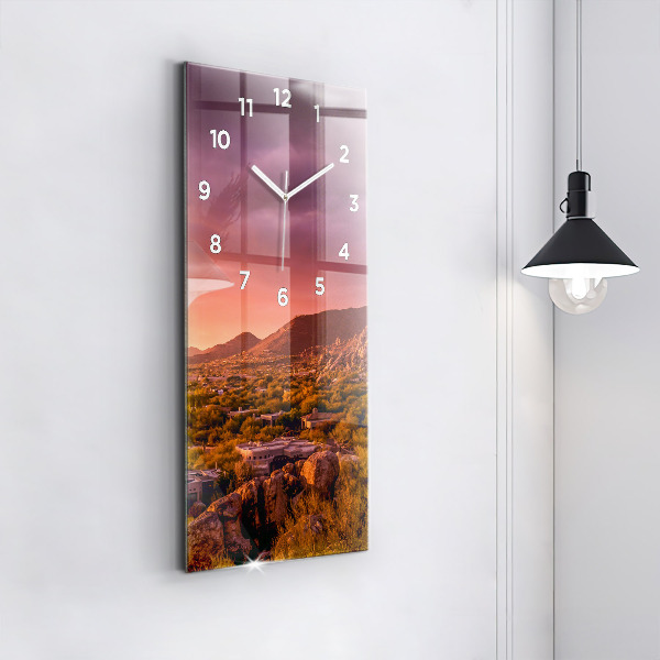 Vertical wall clock North Scottsdale Sunset