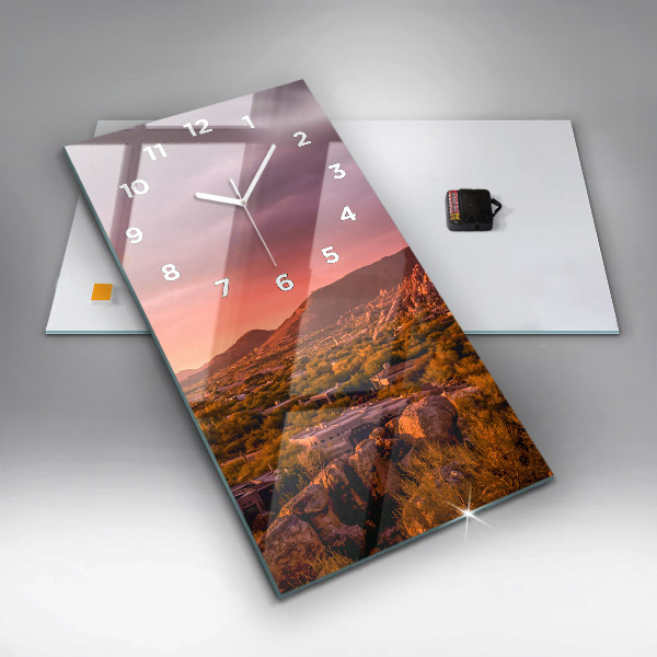 Vertical wall clock North Scottsdale Sunset