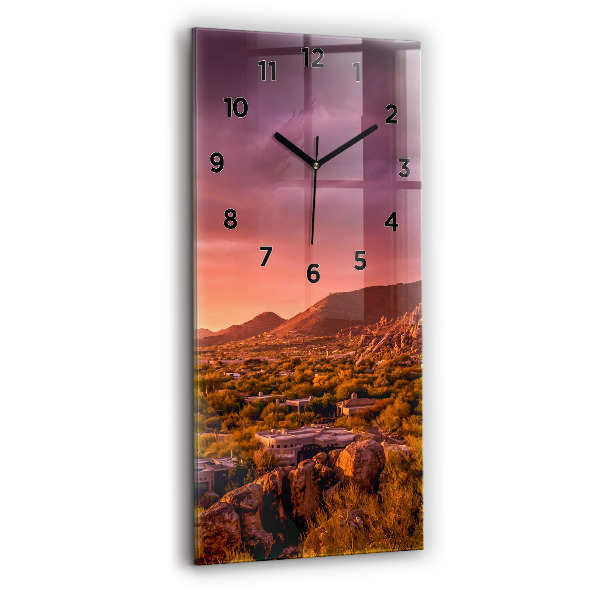 Vertical wall clock North Scottsdale Sunset