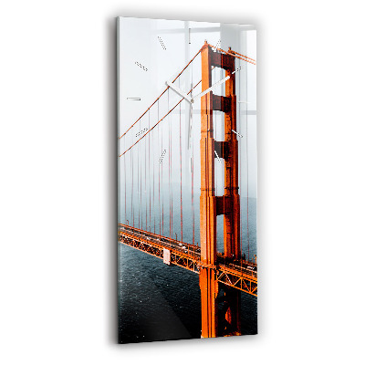 Vertical wall clock Golden Gate Bridge
