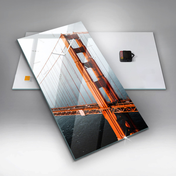 Vertical wall clock Golden Gate Bridge