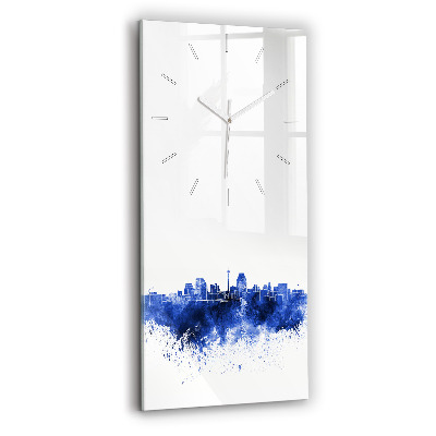 Vertical wall clock San Antonio Watercolors
