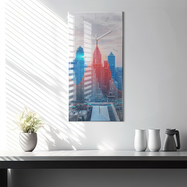 Vertical wall clock Skyscrapers in Philadelphia