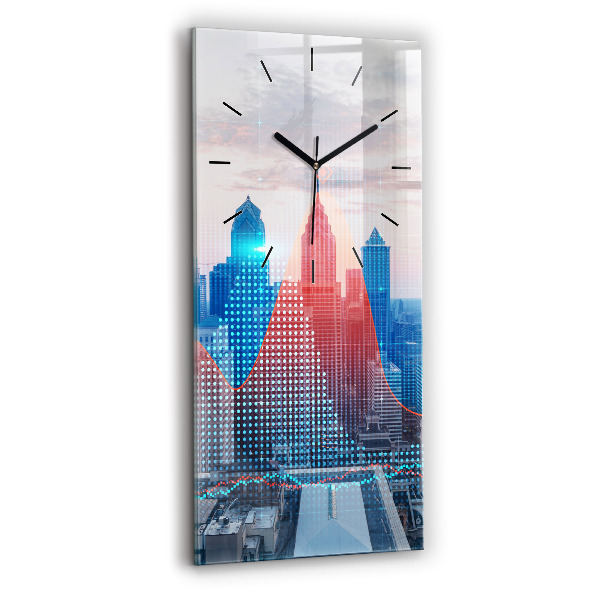 Vertical wall clock Skyscrapers in Philadelphia