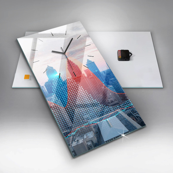 Vertical wall clock Skyscrapers in Philadelphia