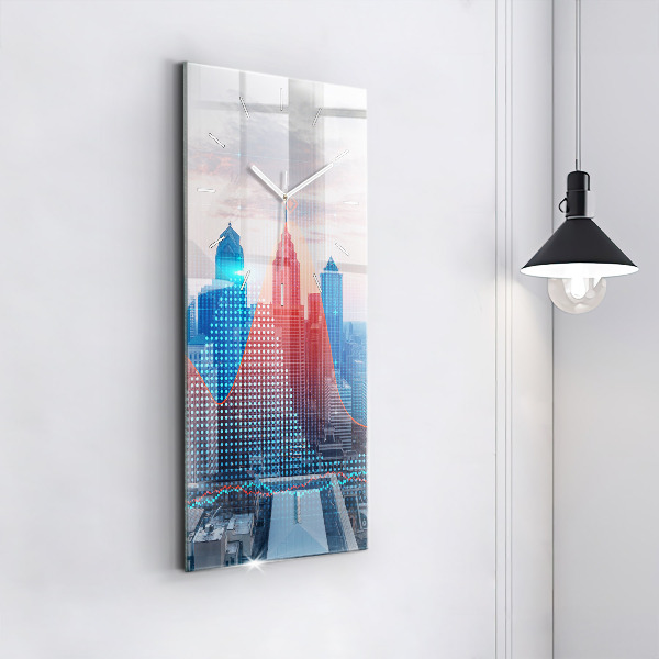 Vertical wall clock Skyscrapers in Philadelphia