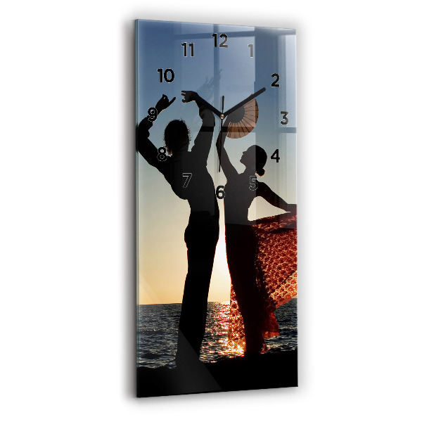 Vertical wall clock Spanish Dance at Sea