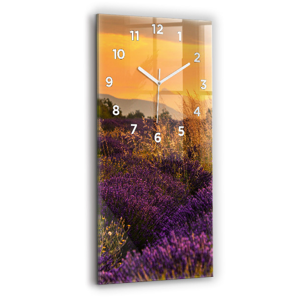 Vertical wall clock Lavender meadow France