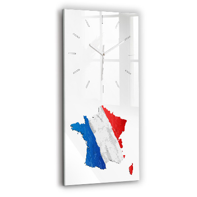 Vertical wall clock Flag of France