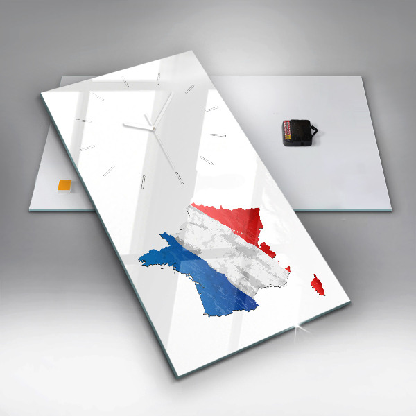 Vertical wall clock Flag of France