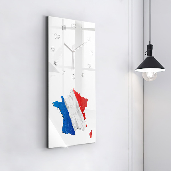 Vertical wall clock Flag of France