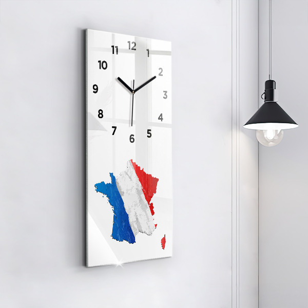 Vertical wall clock Flag of France